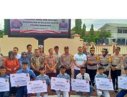 Kapolres Sumedang Beri Penghargaan Tujuh Siswa Yang Gagalkan Tahanan Lapas Kabur