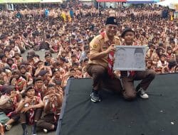 Ribuan Anggota Pramuka Sambut Wakil Gubernur Erwan Saat Hadiri Gebyar Scout Spensa XVIII di Sumedang