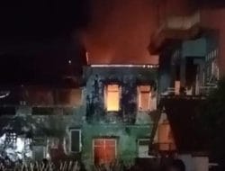 Diduga Gegara Arus Pendek Listrik, Aula Ponpes Darul Qur’an Cimalaka Terbakar
