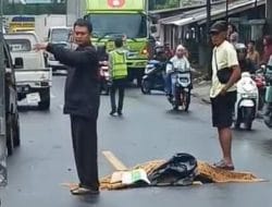 Diduga Gagal Menyalip Bus, Pemotor Warga Cigendel Mengalami Kecelakaan di Jalan Raya Bandung-Cirebon