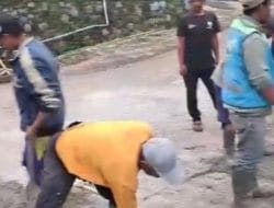 Wujudkan Jalan Usaha Tani, Warga RW 04 Haurngombong Swadaya Gelar Pengecoran