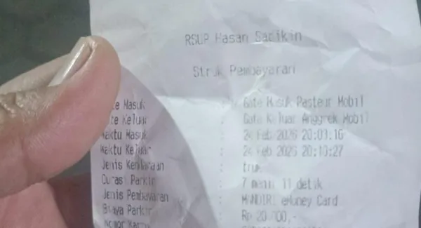 Viral tarif parkir di RSHS Bandung, tujuh menit Rp20ribu