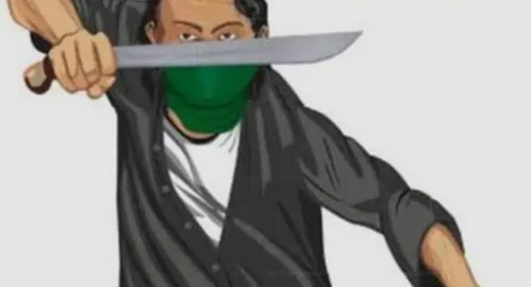 Ilustrasi seorang pria paruh baya asal Bojong Margajaya Tanjungsari Sumedang mengamuk dan lukai dua orang