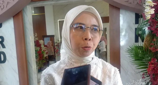 Anggota DPRD Provinsi Jawa Barat, Ineu Purwadewi Sundari pada acara Rapat Paripurna Hari Jadi Sumedang ke 448