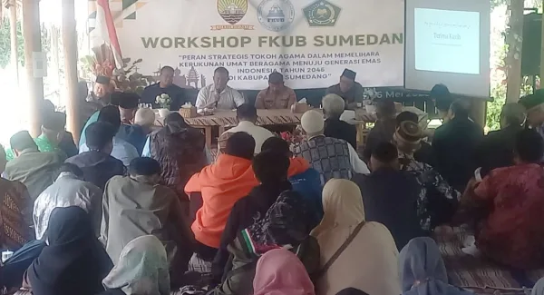 Workshop FKUB Sumedang bertajuk “Peran Strategis Tokoh Agama Dalam Memelihara Kerukunan Umat Beragama Menuju Generasi Emas Indonesia Tahun 2045”