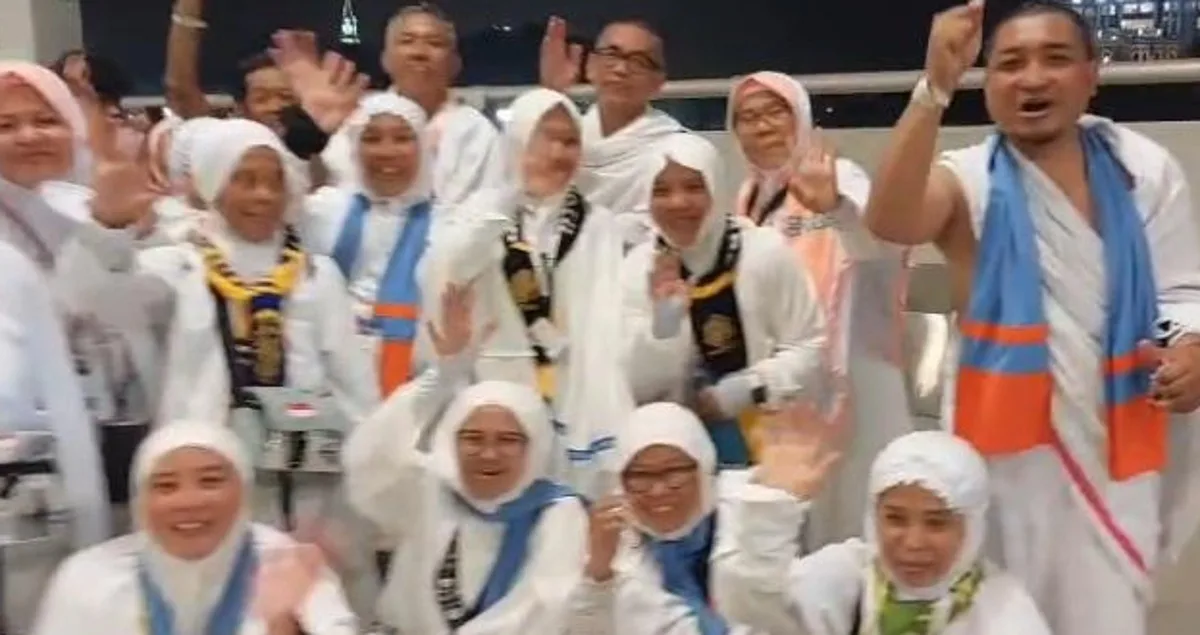 Jamaah haji Sumedang Kloter 29 KJT di Mina, Saudi Arabia