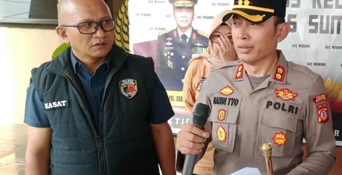 Kapolres Sumedang, AKBP Sandityo Mahardika didampingi Kasat Reskrim, AKP Tanwin Nopiansah 