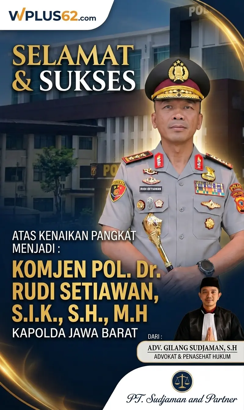 Ucapan selamat dan sukses atas kenaikan pangkat untuk Kapolda Jabar 