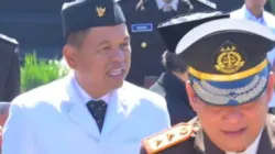 Gubernur Jawa Barat Dedi Mulyadi saat memberikan keterangan pers di Mapolda Jabar