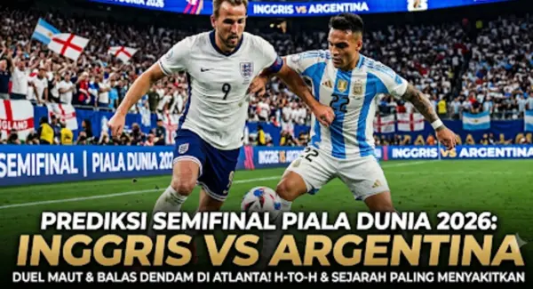 Ilustrasi Semifinal Piala Dunia 2026:Harry Kane vs Lautaro Martinez