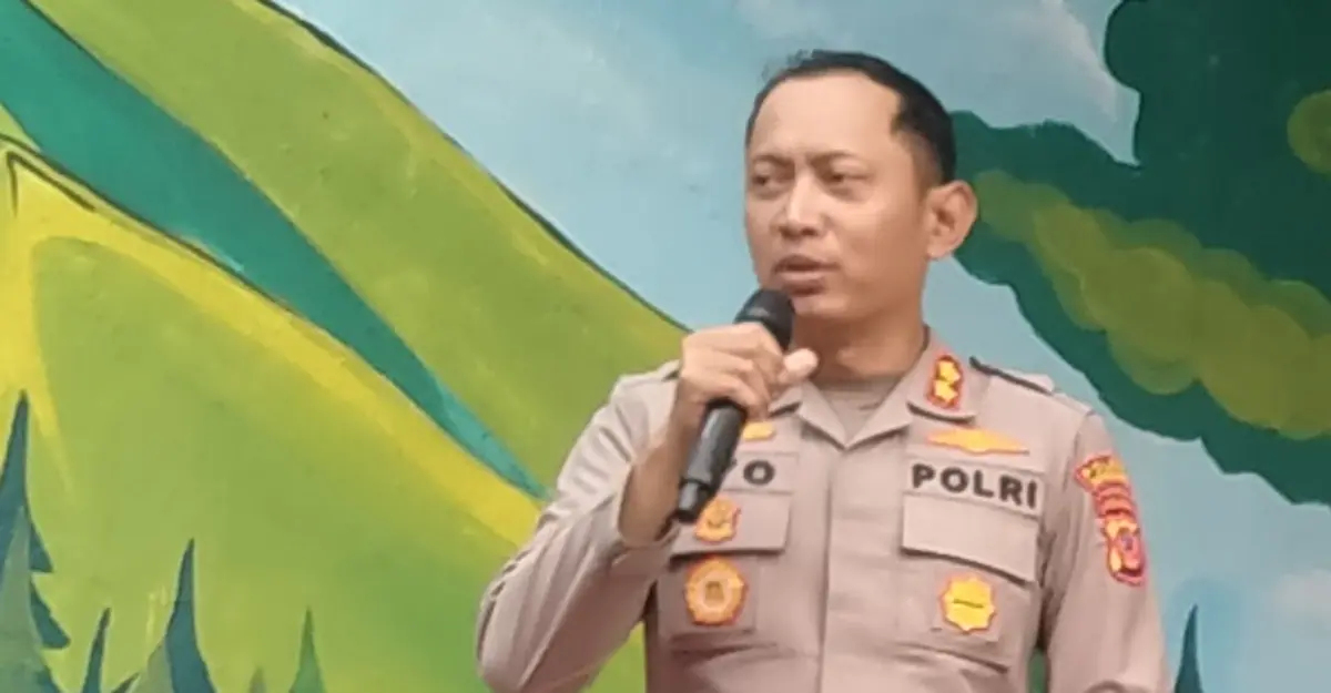 Kapolres Sumedang, AKBP Sandityo Mahardika saat memberikan sambutan dalam Seru Bareng Kapolres Sumedang