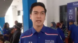 Ketua DPD Partai Amanat Nasional (PAN) Sumedang, M. Fajar Aldila pada pembukaan Rakerda di GOR Tajimalela Sumedang