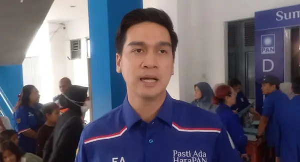 Ketua DPD Partai Amanat Nasional (PAN) Sumedang, M. Fajar Aldila pada pembukaan Rakerda di GOR Tajimalela Sumedang