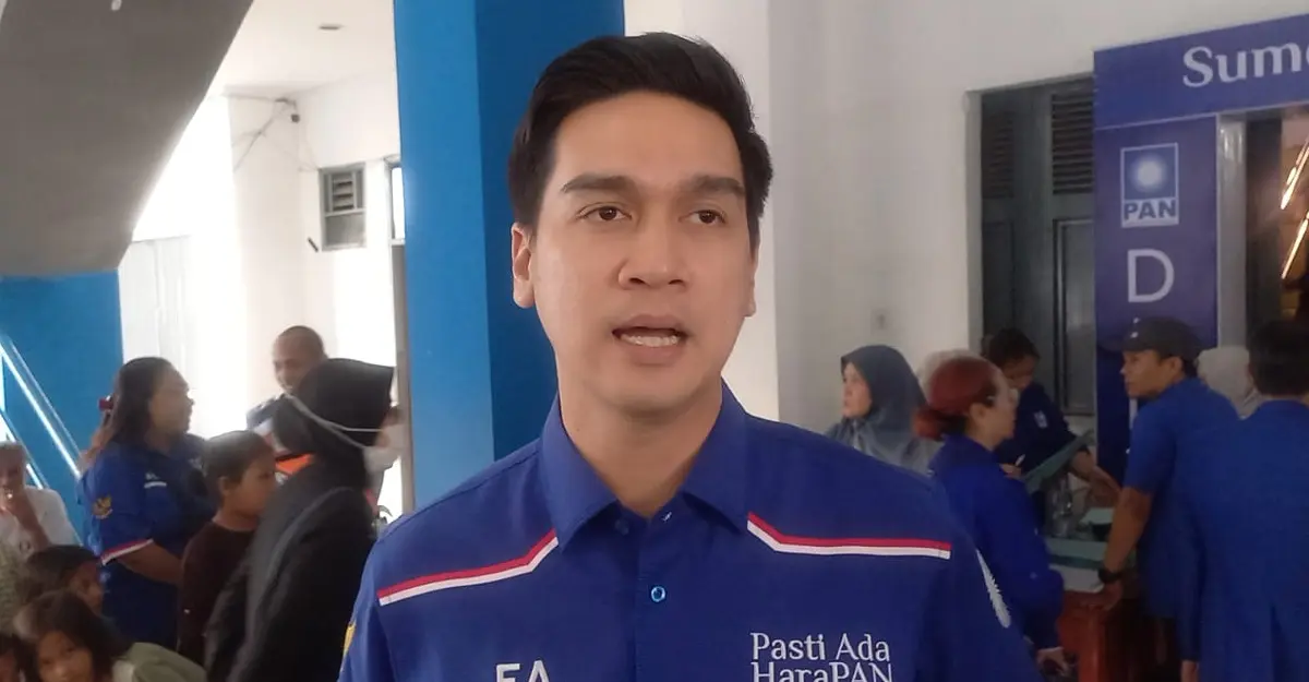 Ketua DPD Partai Amanat Nasional (PAN) Sumedang, M. Fajar Aldila pada pembukaan Rakerda di GOR Tajimalela Sumedang